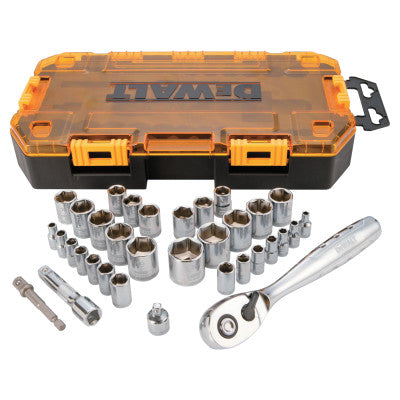 Dewalt DWMT73804 Tough Box Tool Kit 1/4"& 3/8" Drive Socket Set