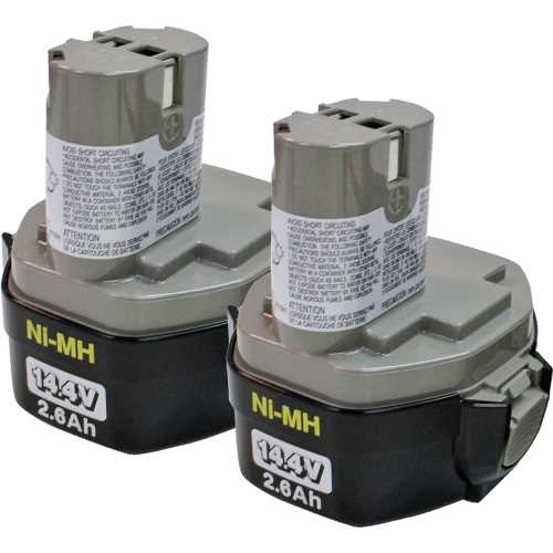 Makita 194157-8 14.4V Ni‑MH 2.6Ah Battery 1434, Pod Style, 2/pk