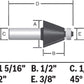 Bosch 85298MC Ct 45 Deg Chamfer W/Bb 2F 1/4S