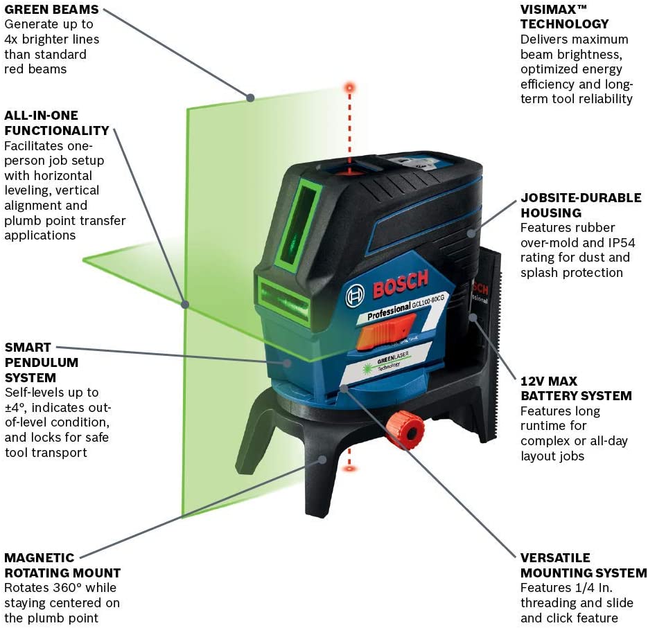 Bosch GCL100-80CG 12V Combo Level Laser G