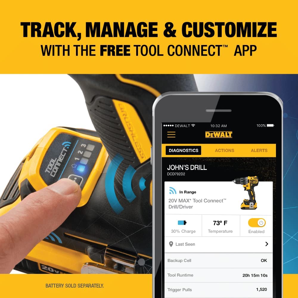Dewalt DCD792B 20V Max* Xr® Tool Connect Compact Drill/Driver (Tool Only)