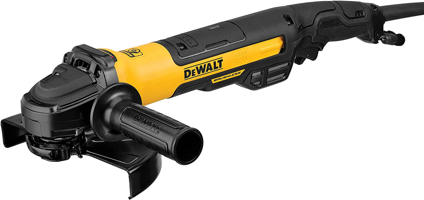 Dewalt DWE43840CN Brushless Small Angle Grinder, Rat Tail, With Kickback Brake, No Lock, Pipeline Cover