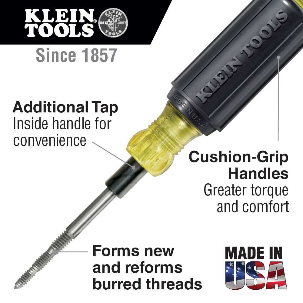 Klein Tools 626 6-In-1 Tapping Tool, Cushion Grip