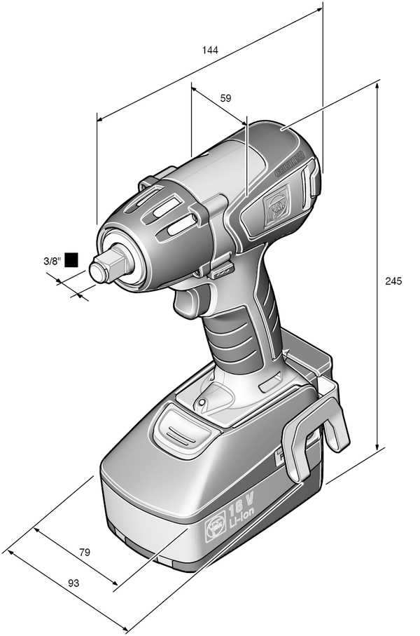 Fein 71150661090 Cordl.Impact Wrench Ascd18-300W2