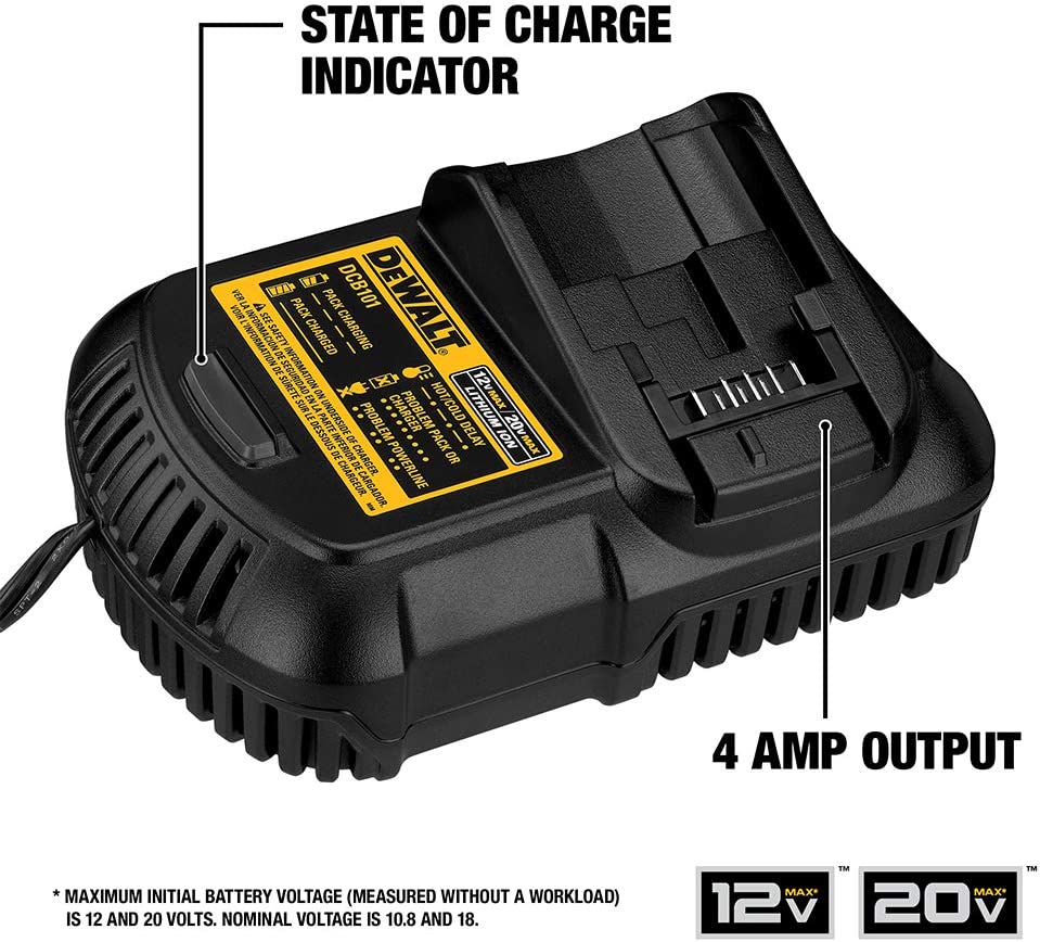 Dewalt DCB205CK 20V Max* 5.0Ah Battery Charter Kit, With Bag