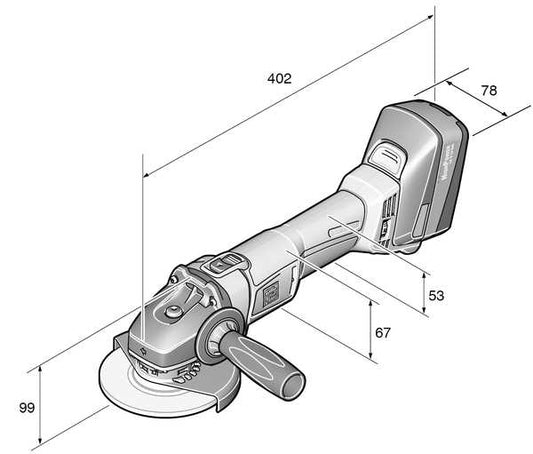 Fein 71200261090 Cordl.Angle Grinder Ccg18-125Bl/N