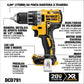 Dewalt DCD791B 20V Max* Xr® Li-Ion Compact Brushless Drill/Drivers