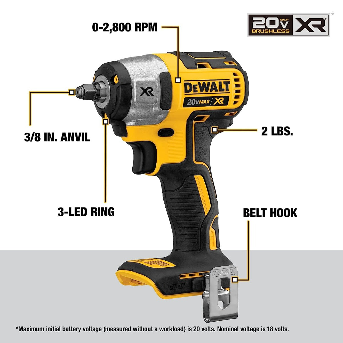 Dewalt DCF890B 20V Max* Xr Compact Impact Wrenches