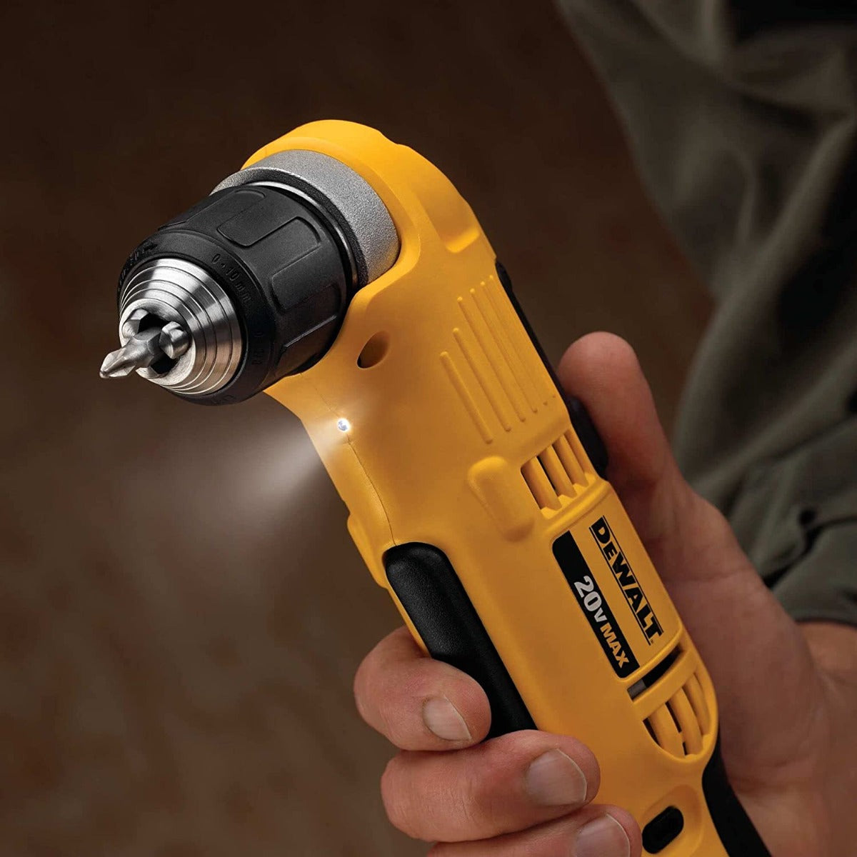 Dewalt DCD740C1 20V Max Li-Ion Compact Right Angle Drill Kit (1