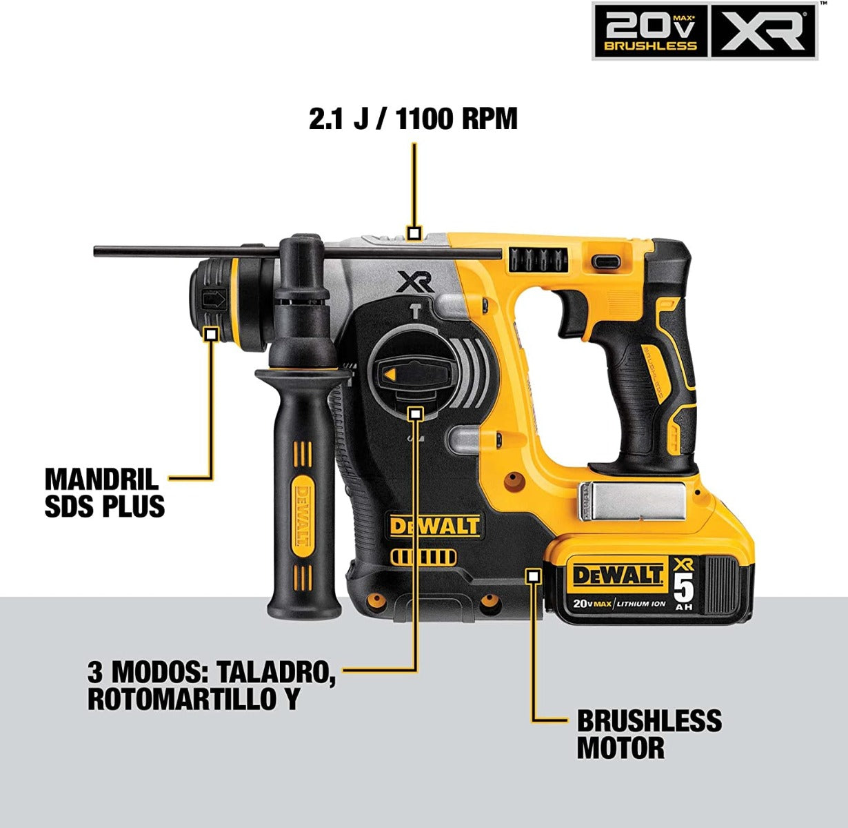 Dewalt DCH273P2 Dewalt® Xr® Brushless Sds Plus Rotary Hammer Kits