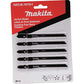 Makita 792729-9 Jig Saw Blade, T Shank, HCS, 4‑1/8" x 9TPI, 2‑1/2" Cutting Length, 5/pk