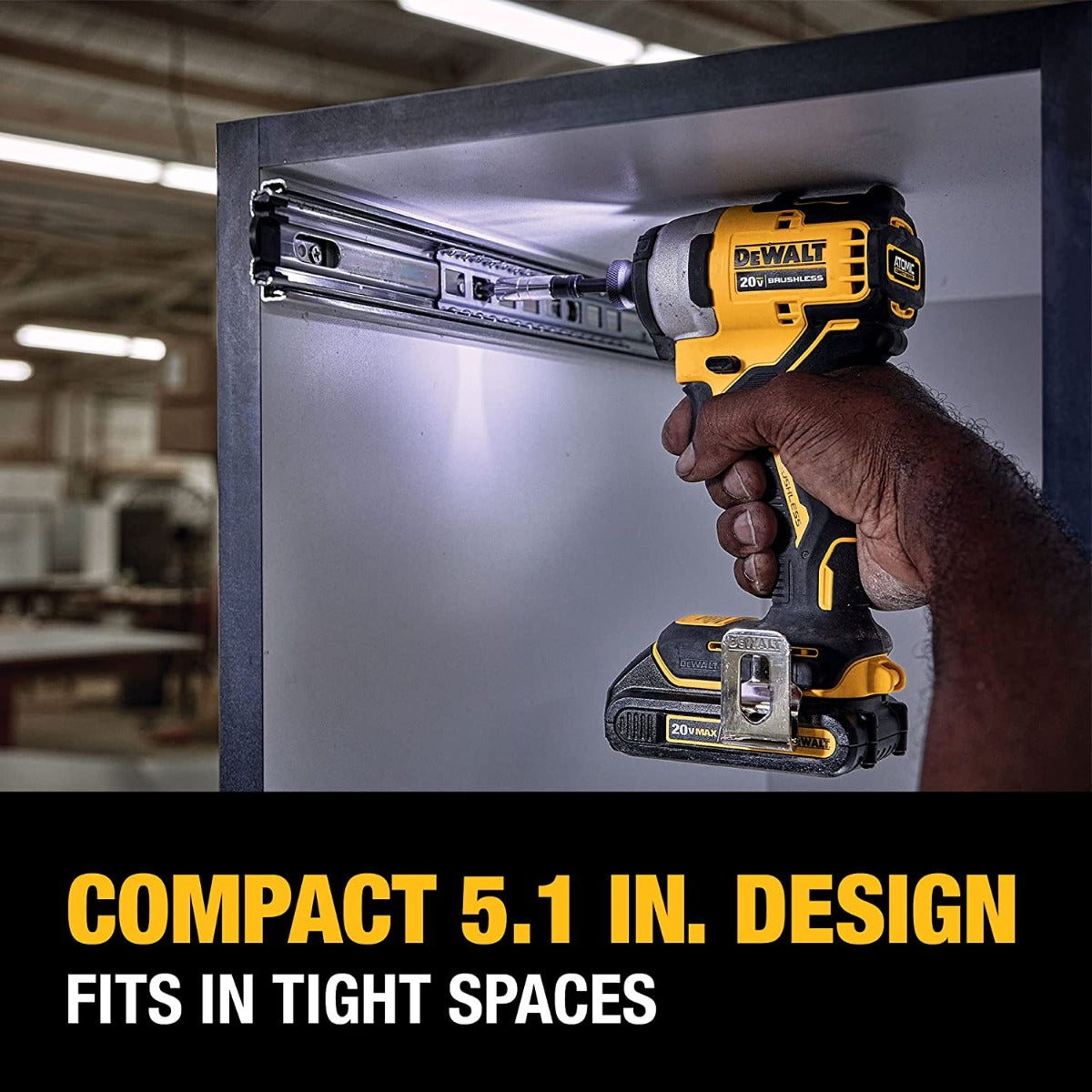 Dewalt DCF809C2 Atomic Compact Series 20V Max Brushless 1/4 In Impact Driver Kits