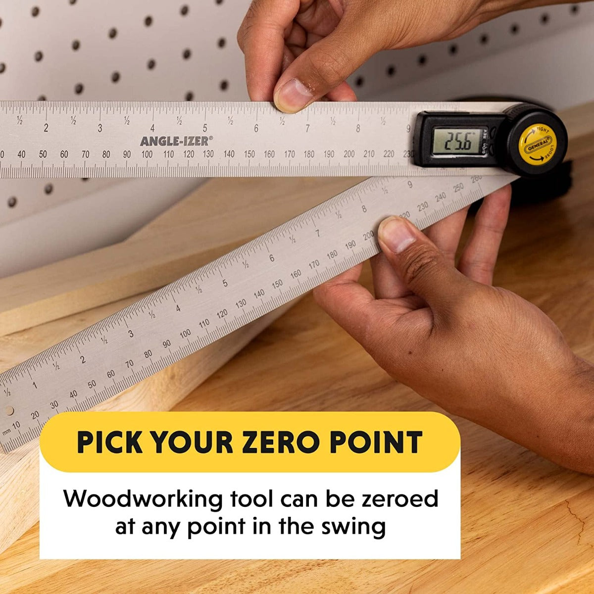 General Tools 823 Angle-Izer® Digital Angle Finder, 10 In.