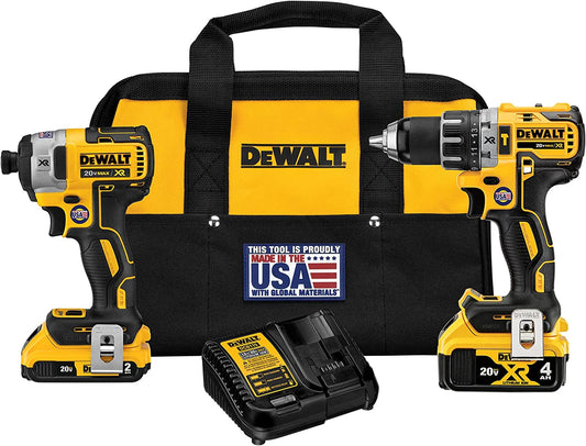Dewalt DCK287D1M1 20V Max* Xr Cordless Hammer Drill/Driver & Impact Driver Combo Kit
