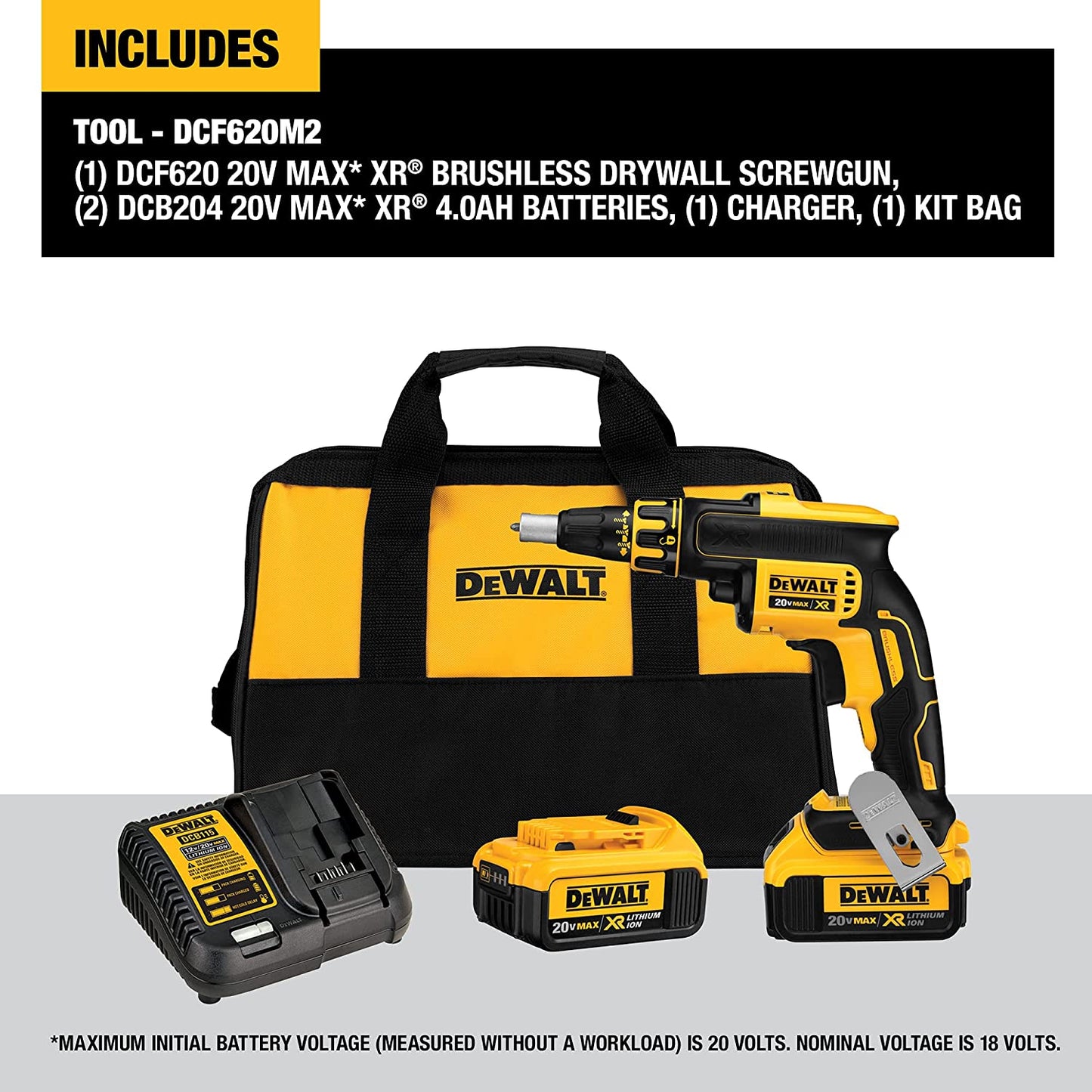Dewalt DCF620M2 20V Max* Xr® Brushless Drywall Screwgun Kit