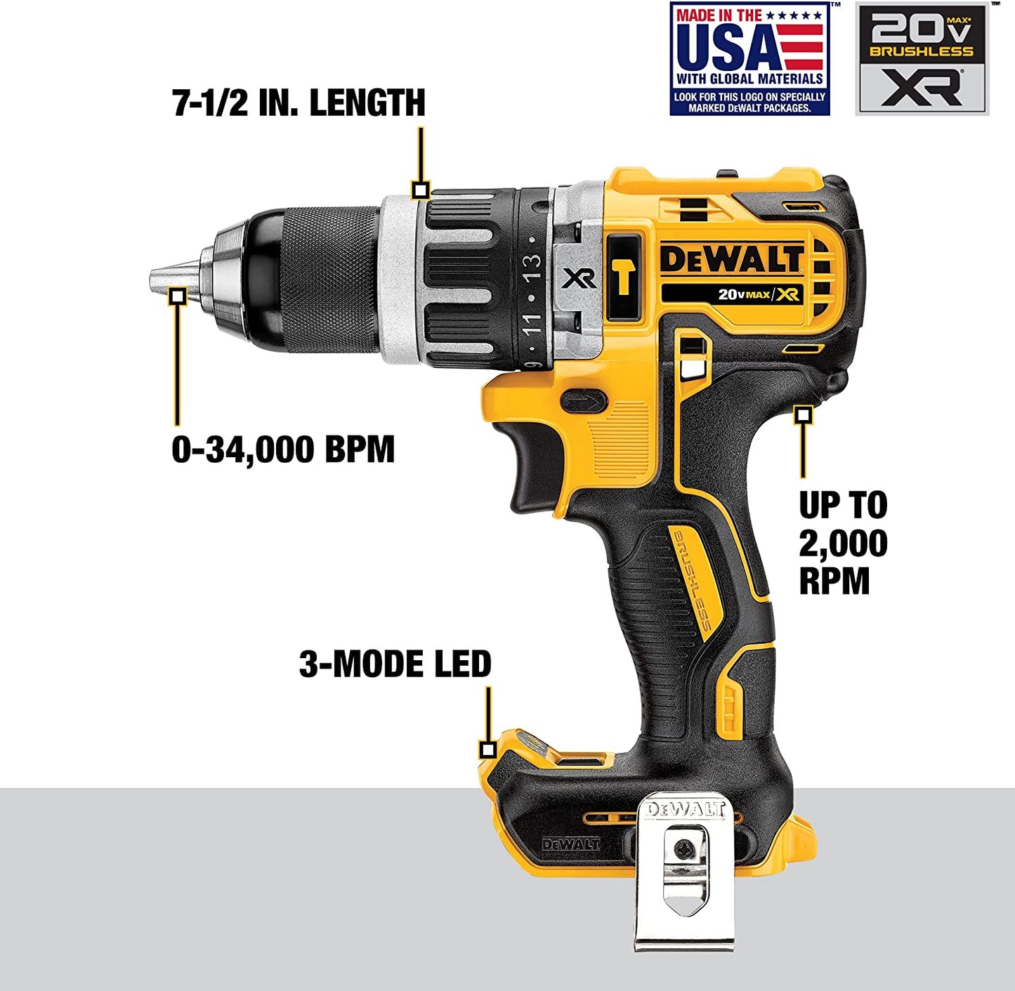 Dewalt DCK287D1M1 20V Max* Xr Cordless Hammer Drill/Driver & Impact Driver Combo Kit