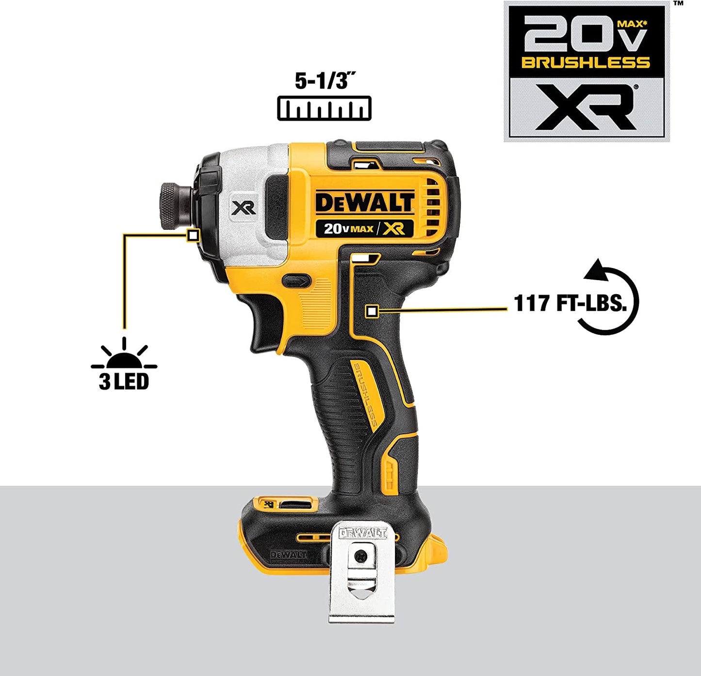 Dewalt DCK287D1M1 20V Max* Xr Cordless Hammer Drill/Driver & Impact Driver Combo Kit