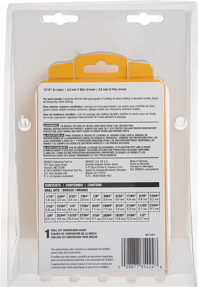 Dewalt DW1969 29-Pc. Pilot Point Set W/1/2" Bit
