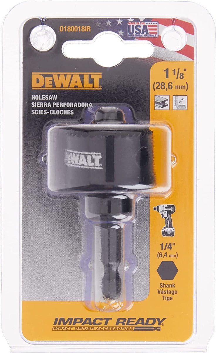 Dewalt D180018IR 1-1/8" (29Mm) Impact Rated Hole Saw