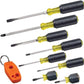 Klein Tools 85148 Screwdriver Set Plus Magnetizer, Cushion-Grip, 8-Piece