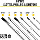 Klein Tools 85148 Screwdriver Set Plus Magnetizer, Cushion-Grip, 8-Piece