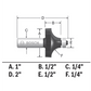 Bosch 85294MC 1/4 In. X 1/2 In. Carbide-Tipped Roundover Router Bit