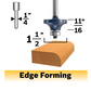 Bosch 85297MC 1/2 In. X 11/16 In. Carbide-Tipped Roundover Router Bit