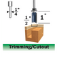 Bosch 85680MC 1/2 In. X 1 In. Carbide-Tipped Double-Flute Top-Bearing Straight Trim Router Bit