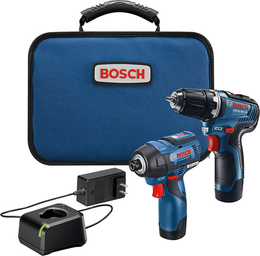 Bosch GXL12V-220B22 12V Max 2-Tool Combo Kit With 3/8 In. Drill/Driver, 1/4 In. Hex Impact Driver And (2) 2.0 Ah Batteries