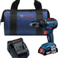 Bosch GSB18V-490B12 18V Ec Brushless 1/2 In. Hammer Drill/Driver Kit With (1) 2.0 Ah Slimpack Battery