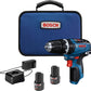 Bosch GSB12V-300B22 12V Max Brushless 3/8 In. Hammer Drill/Driver Kit With (2) 2.0 Ah Batteries