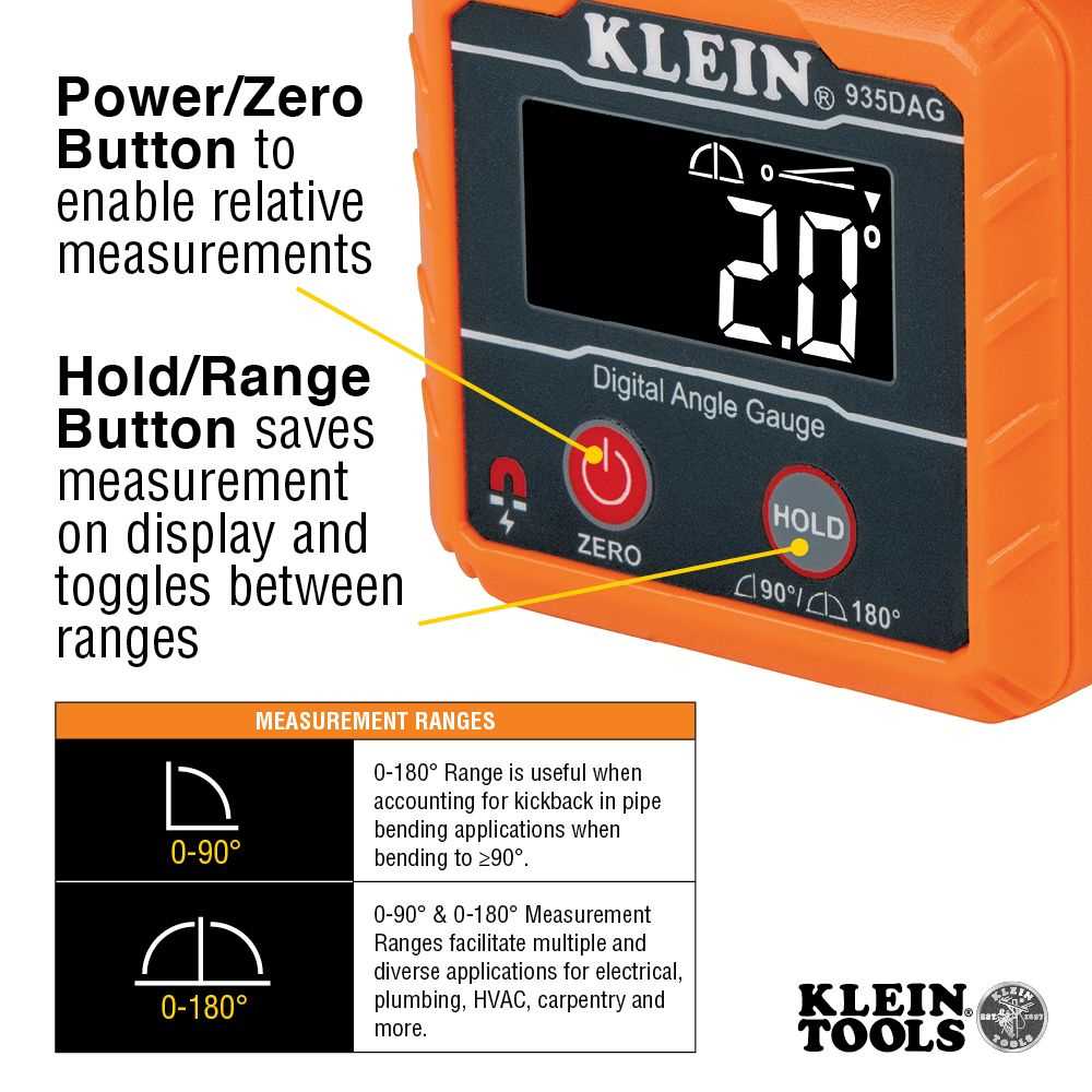 Klein Tools 935DAG Digital Angle Gauge And Level