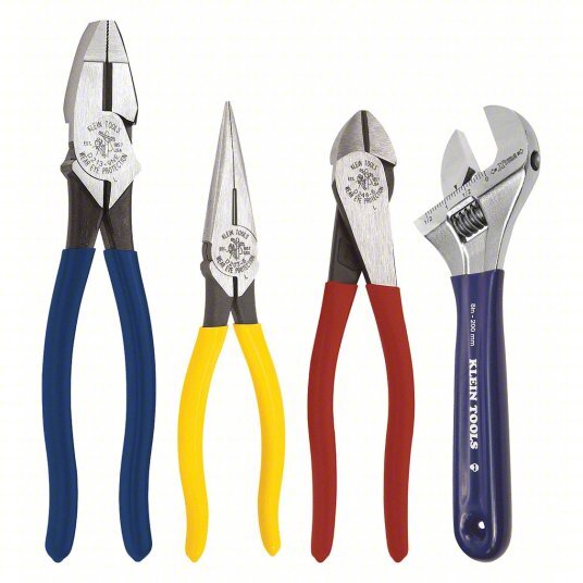 Klein Tools 94809 Plier Combo W Adj Wrench 4 Pc*