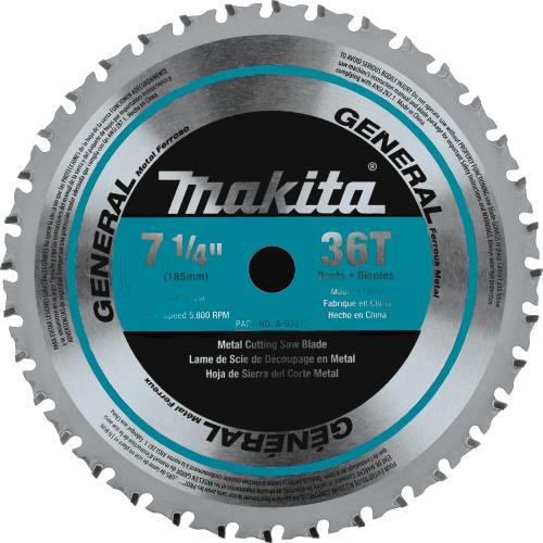 Makita A-93815 7‑1/4" 36T CERMET Tipped Saw Blade, Ferrous Metal