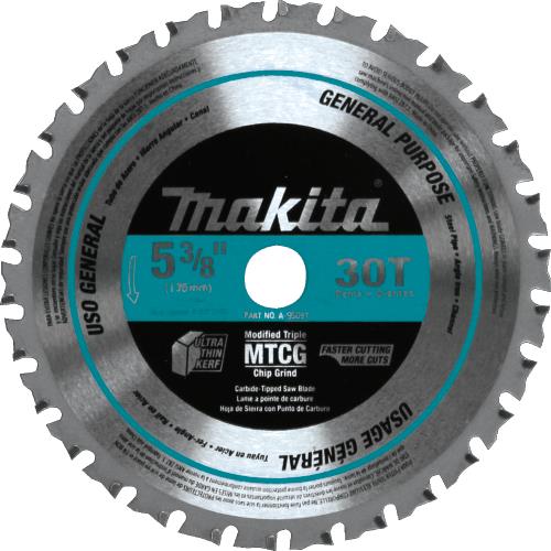 Makita A-95037 5‑3/8" 30T Carbide‑Tipped Saw Blade, Metal/General Purpose
