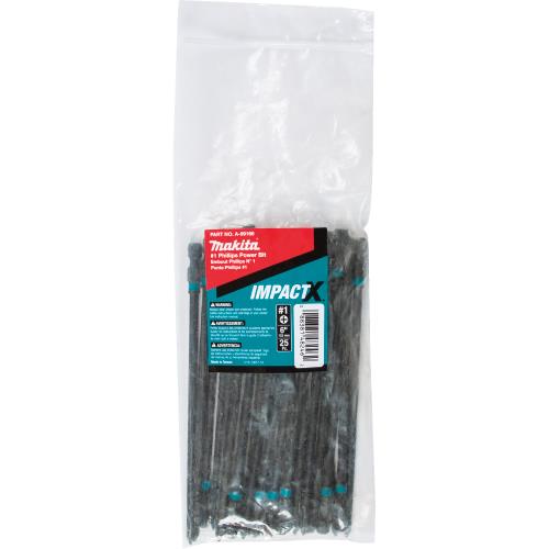 Makita A-99166 ImpactX™ #1 Phillips 6″ Power Bit, 25/pk, Bulk