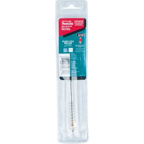 Makita B-68965 5/16" x 4" Glass and Tile Bit, 3 Flat Shank