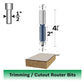 Bosch 85442M 1/2 In. X 2 In. Carbide Tipped 2-Flute Flush Trim Bit