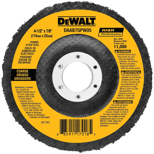 Dewalt DAAH7GPW05 4-1/2" X 7/8" Power Wheel Non-Woven Flap Disc