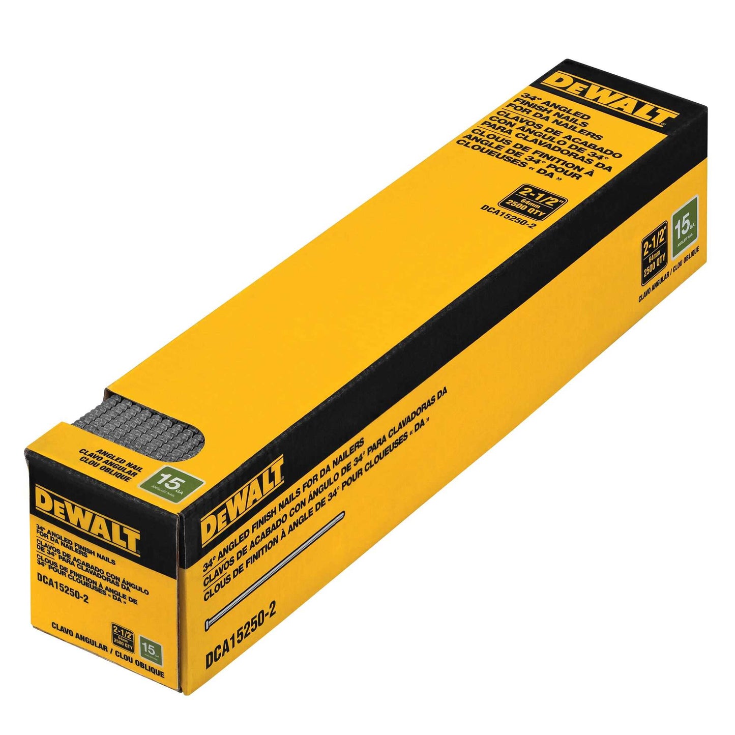 Dewalt DCA15150-2 15 Gauge Da Angled Finish Nails