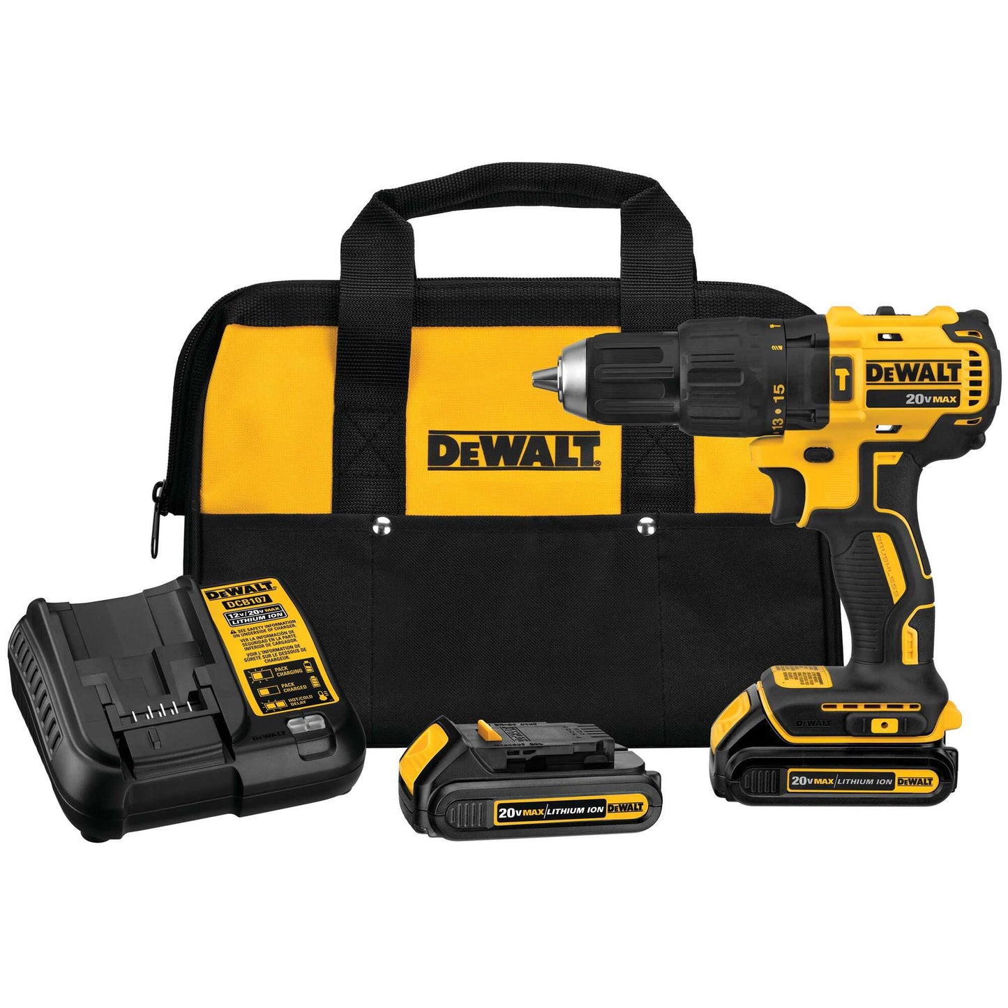 Dewalt DCD778C2 20V Max* Brushless 1/2 In. Compact Cordless Hammer Drill/Driver Kit