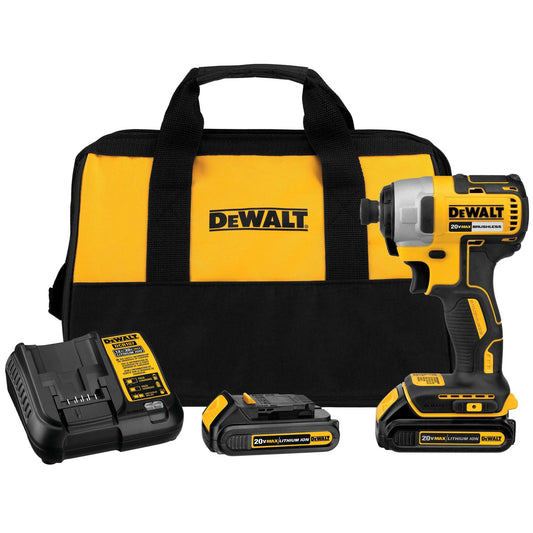 Dewalt DCF787C2 20V Max* Brushless 1/4 In. Cordless Impact Driver Kit
