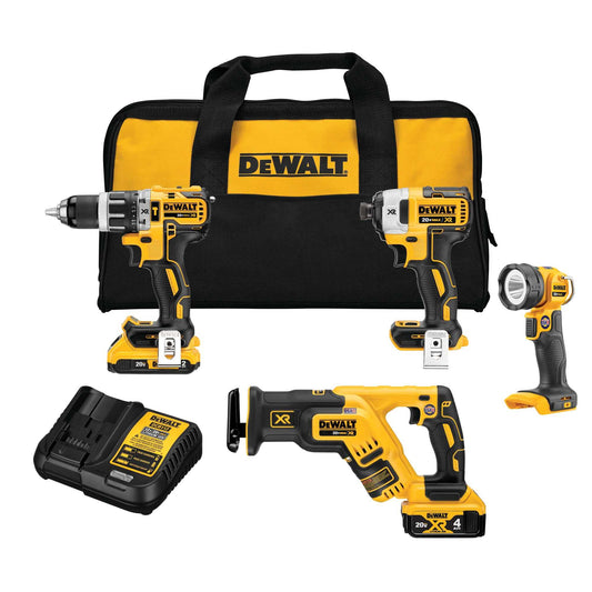 Dewalt DCK487D1M1 20V Max* Xr® Brushless Cordles 4-Tool Combo Kit