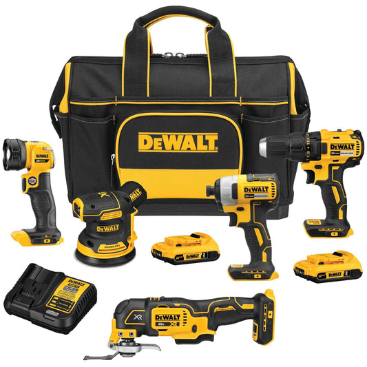 Dewalt DCKSS521D2 20V Max* Cordless 5-Tool Combo Kit With Contractor Bag