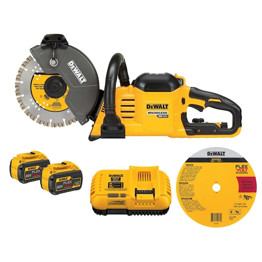 Dewalt DCS690X2 Flexvolt 60V Max* Cordless Brushless 9 In. Cut-Off Saw Kit