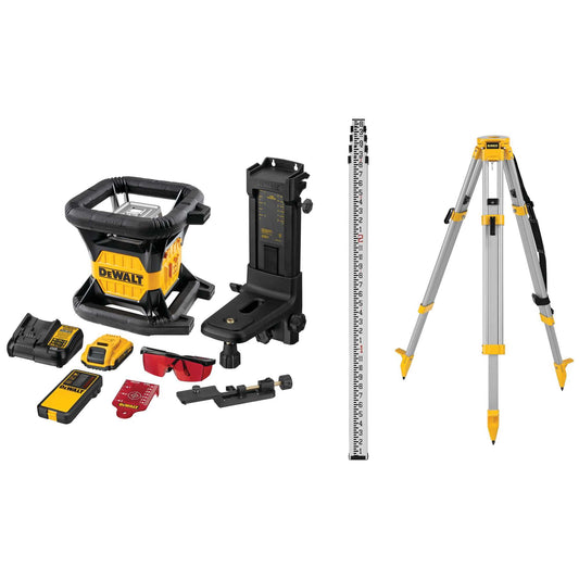 Dewalt DW079LRK 20V Max* Red Tough Rotary Laser Kit