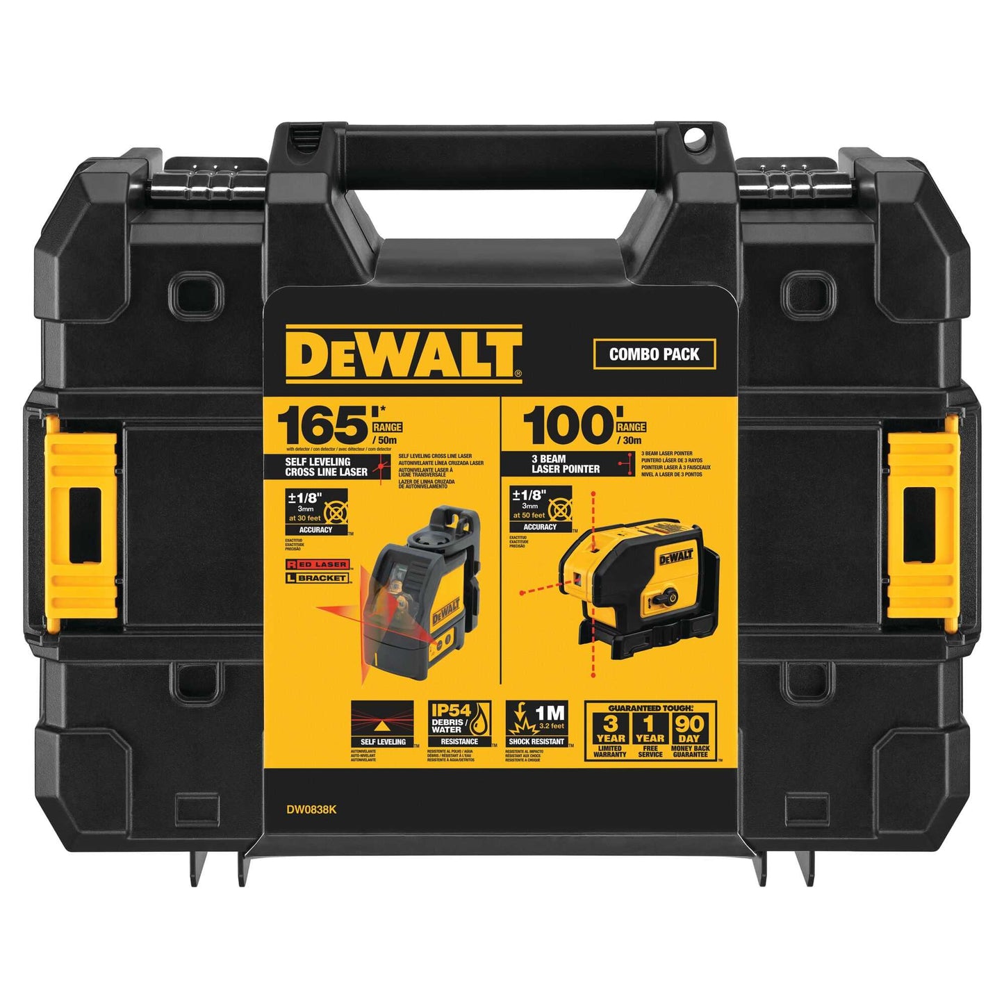 Dewalt DW0838K Red Line Laser Level & Spot Laser Combination Kit