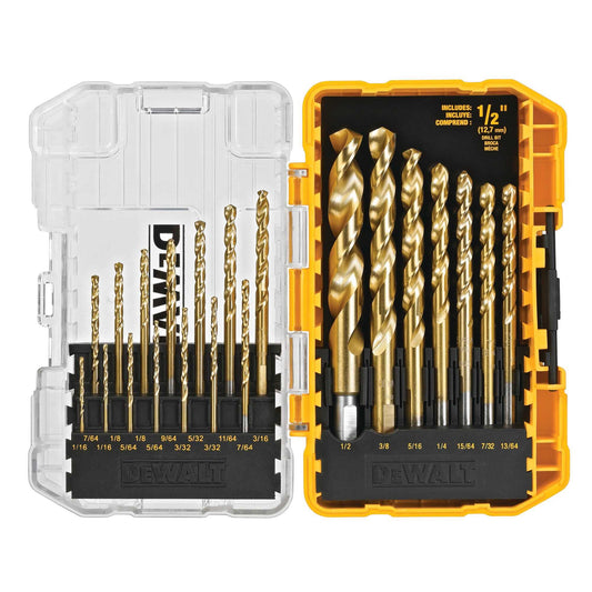 Dewalt DW1342 21Pc Titanium Nitride Coated Speed Tip Drill Bit Set