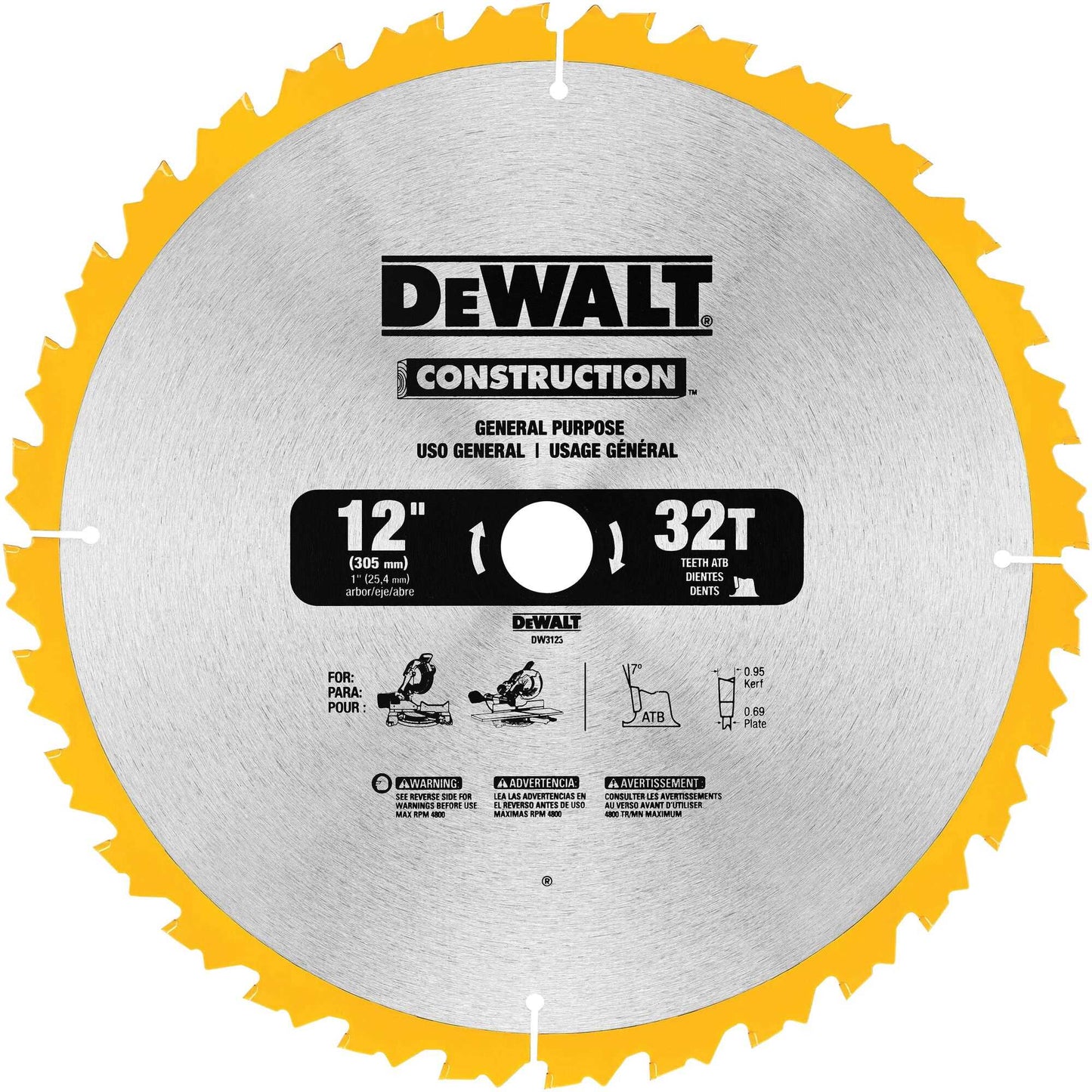 Dewalt DW3126 12 In. Construction Miter Saw Blades