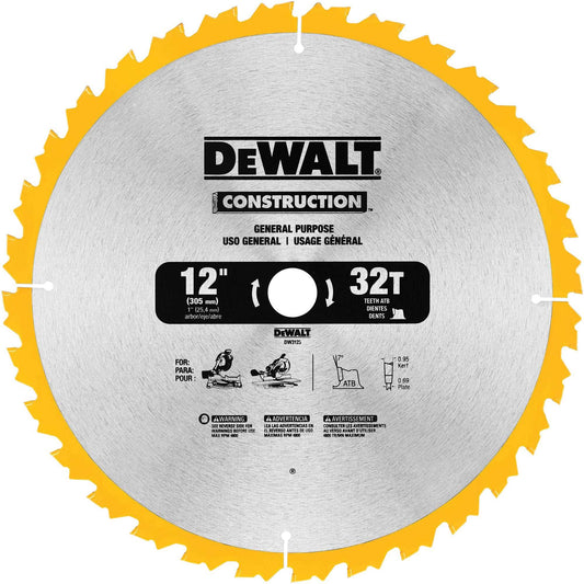 Dewalt DW3126 12 In. Construction Miter Saw Blades